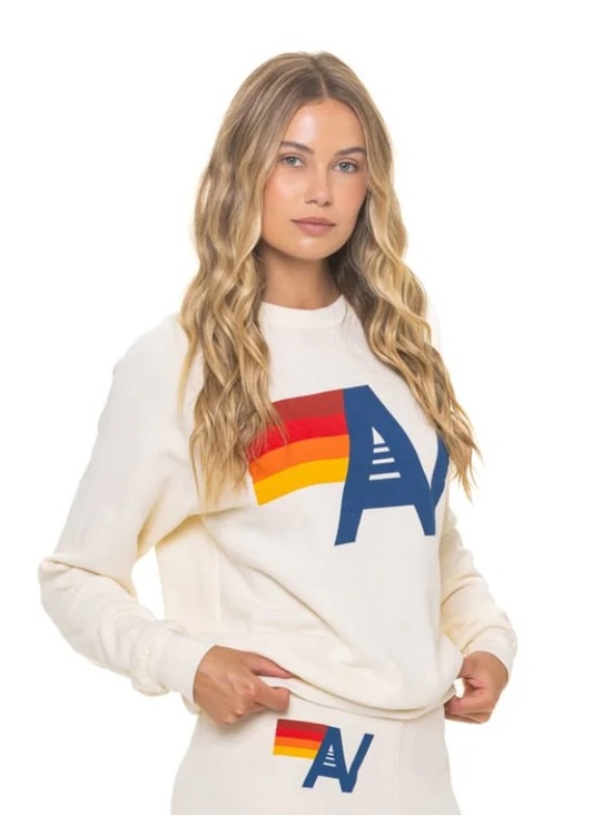 Aviator Nation Tops - Aviator Nation Vintage White Logo Sweatshirt